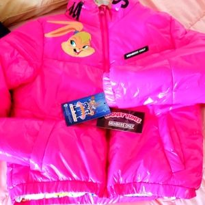 Fashion Nova Space Jam Lola bunny Pink bubble jacket NEW WITH TAGS